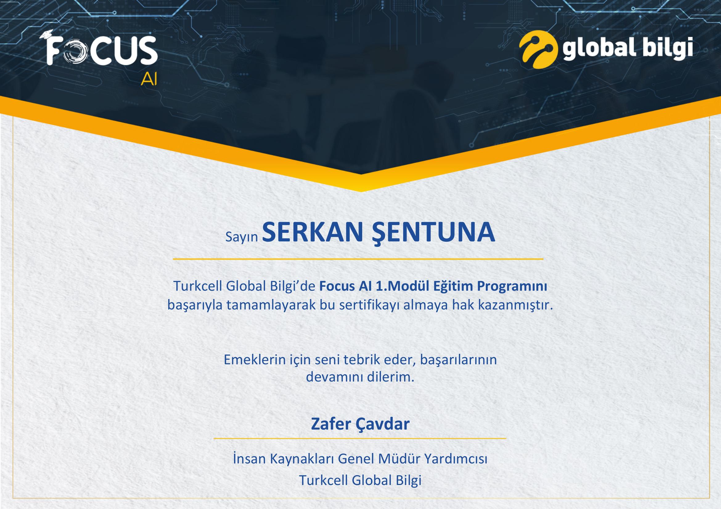 Focus AI 1. Modül Eğitim Programı