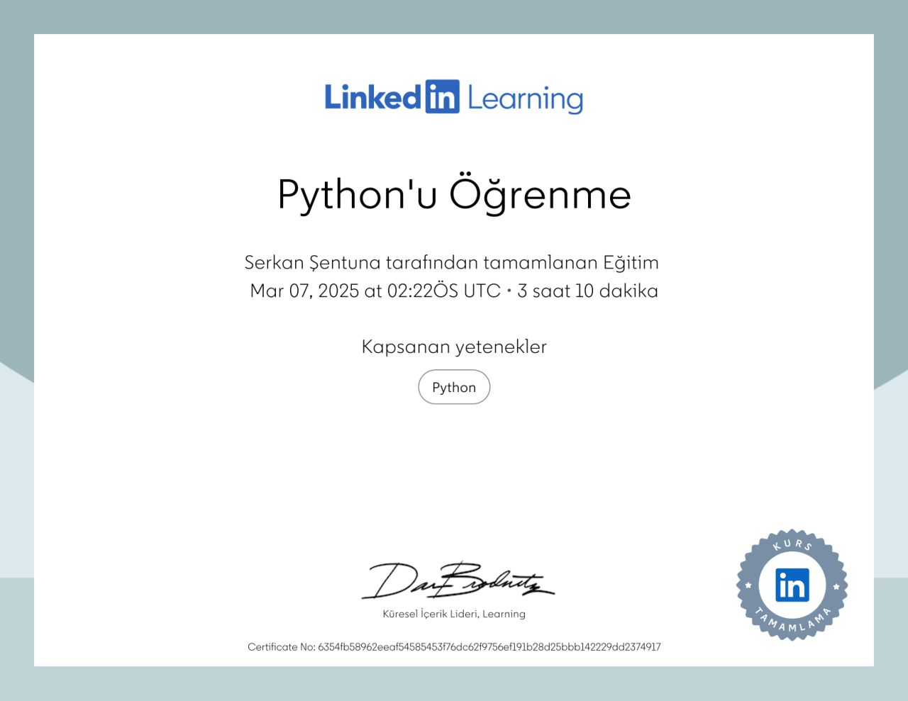 Python'u Öğrenme